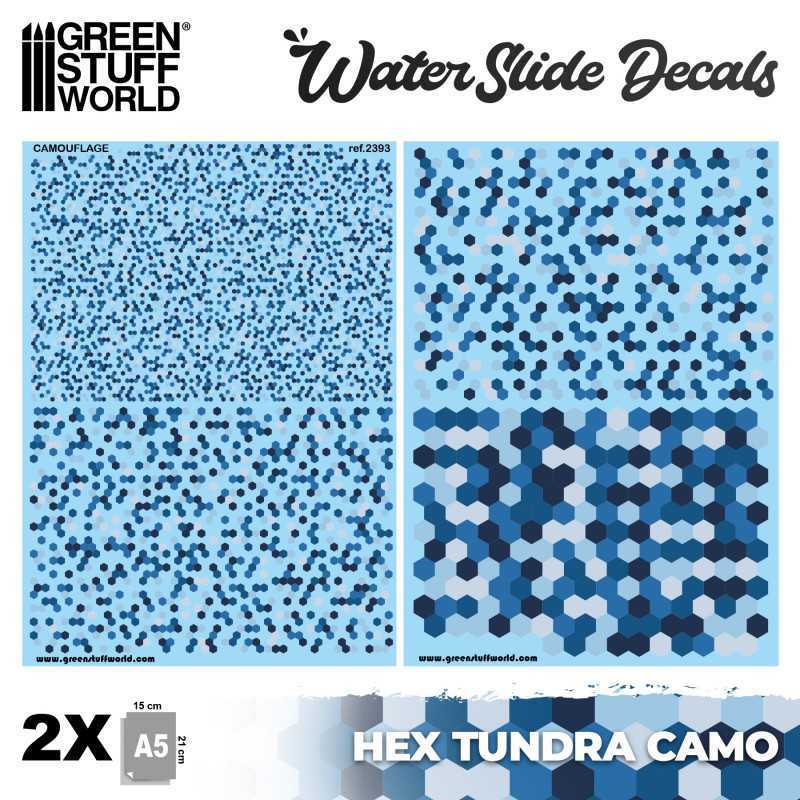 Waterslide Decals - Hex Tundra Camo | Water Transfer Decals