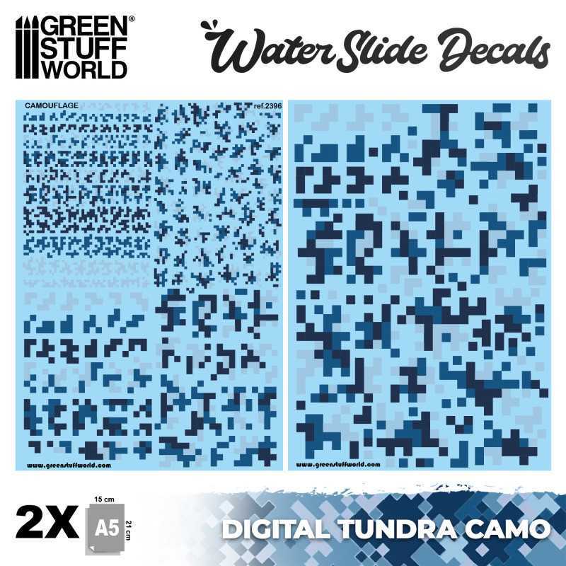 Waterslide Decals - Digital Tundra Camo | Water Transfer Decals