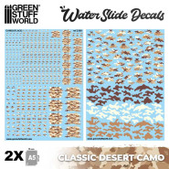 Waterslide Decals - Classic Desert Camo | Water Transfer Decals