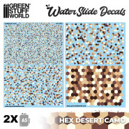 Waterslide Decals - Hex Desert Camo