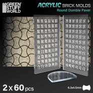 Acrylic molds - Round Dumble Paver | Acrylic Molds