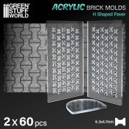 Acrylic molds - H Shaped Paver | Acrylic Molds