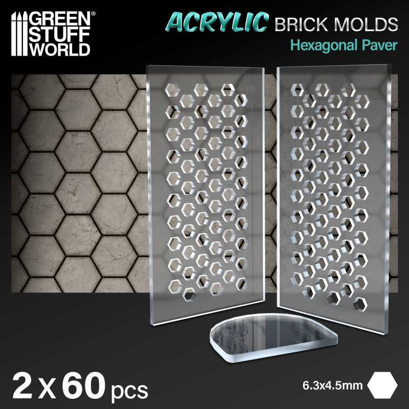 Acrylic molds - Hexagonal Paver | Acrylic Molds
