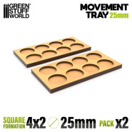 MDF Movement Trays 25mm 4x2 - Skirmish Lines | Movement Trays