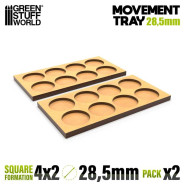 MDF Movement Trays 28.5mm 4x2 - Skirmish Lines | Movement Trays