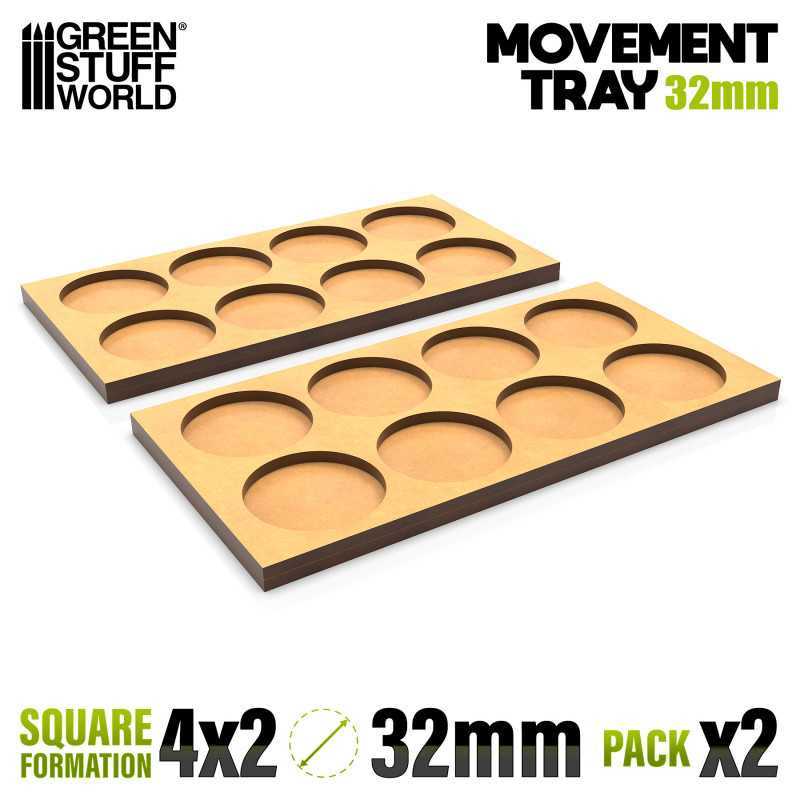 MDF Movement Trays 32mm 4x2 - Skirmish Lines | Movement Trays