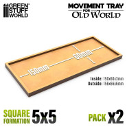 MDF Movement Trays Old World - 150x60mm | Warhammer Old World Bases