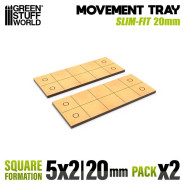 MDF Movement Trays - Slimfit Square 20 mm 5x2 | Movement Trays