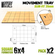 MDF Movement Trays - Slimfit Square 20 mm 6x4 | Movement Trays
