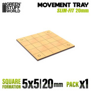 MDF Movement Trays - Slimfit Square 20 mm 5x5 | Movement Trays