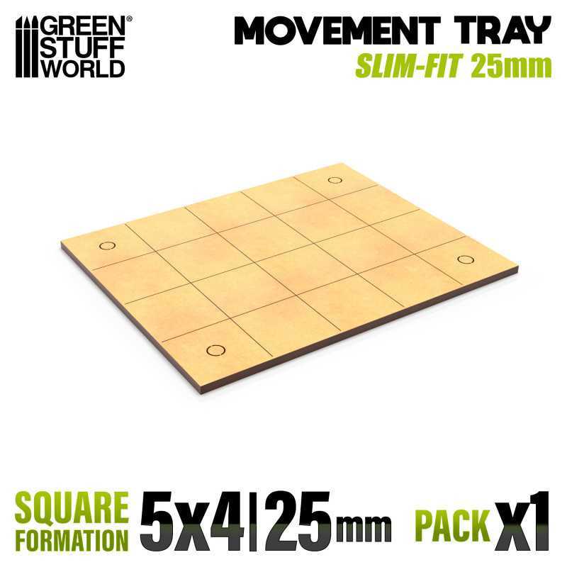 MDF Movement Trays - Slimfit Square 25 mm 5x4 | Movement Trays