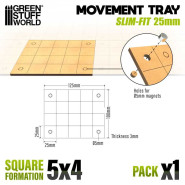 MDF Movement Trays - Slimfit Square 25 mm 5x4 | Movement Trays