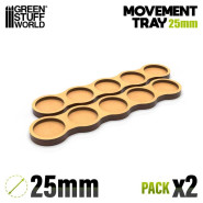 MDF Movement Trays - Skirmish AOS 25mm 5x1 | Movement Trays