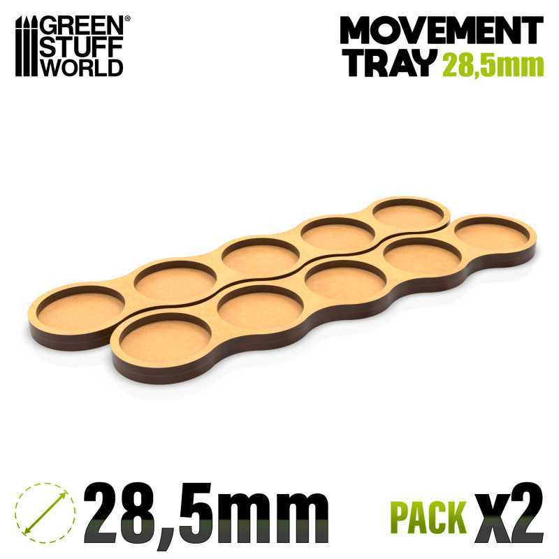 MDF Movement Trays - Skirmish AOS 28.5mm 5x1 | Movement Trays