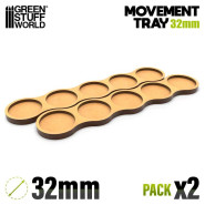 MDF Movement Trays - Skirmish AOS 32mm 5x1 | Movement Trays