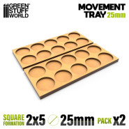 MDF Movement Trays 25mm 5x2 - Skirmish Lines | Movement Trays