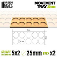 MDF Movement Trays 25mm 5x2 - Skirmish Lines | Movement Trays