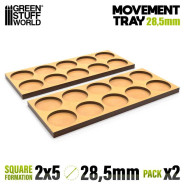 MDF Movement Trays 28.5mm 5x2 - Skirmish Lines | Movement Trays