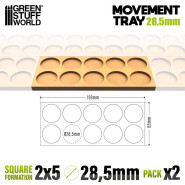 MDF Movement Trays 28.5mm 5x2 - Skirmish Lines | Movement Trays