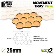 MDF Movement Trays - Skirmish AOS 25mm 3x4x3 | Movement Trays