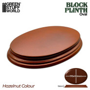 Oval Display Plinth 17x11 cm - Hazelnut Brown | Oval Plinths