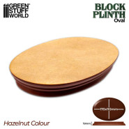 Oval Display Plinth 17x11 cm - Hazelnut Brown | Oval Plinths