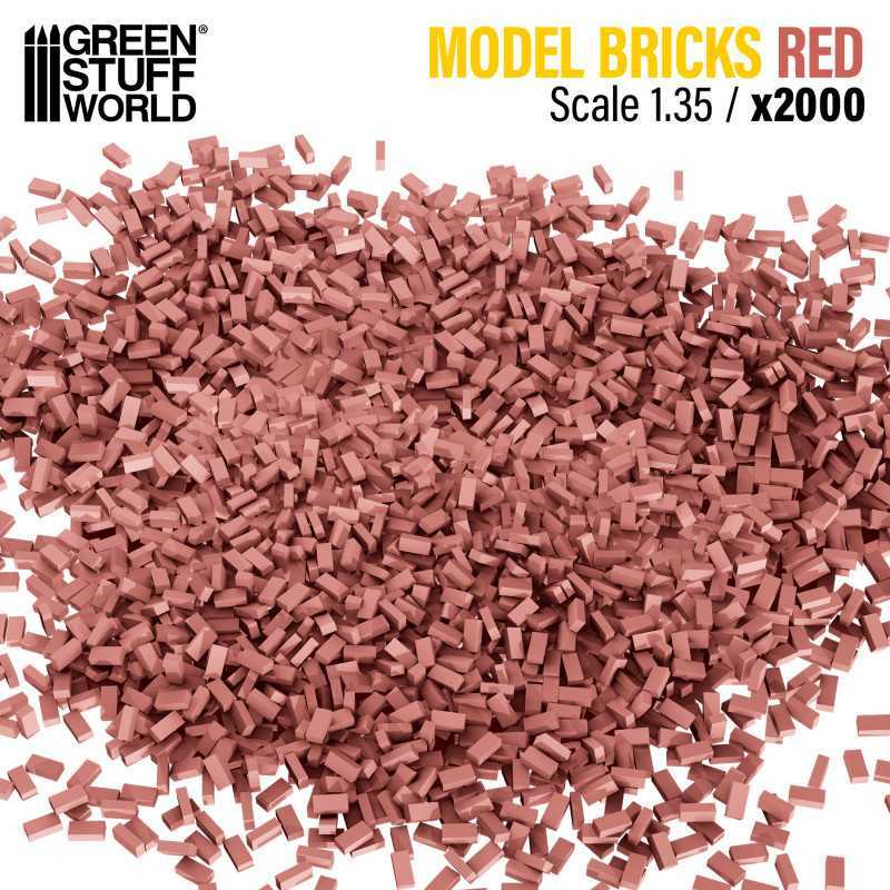 Model Bricks - Red x500 | Miniature bricks