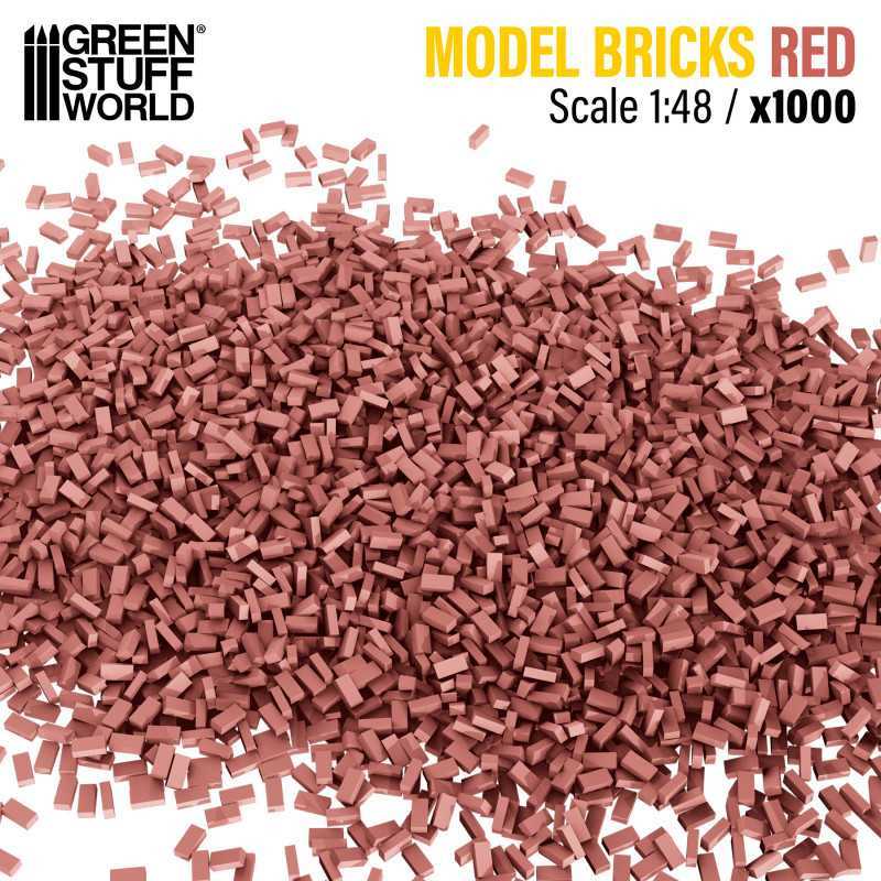 Miniature Bricks - Red x1000 1:48