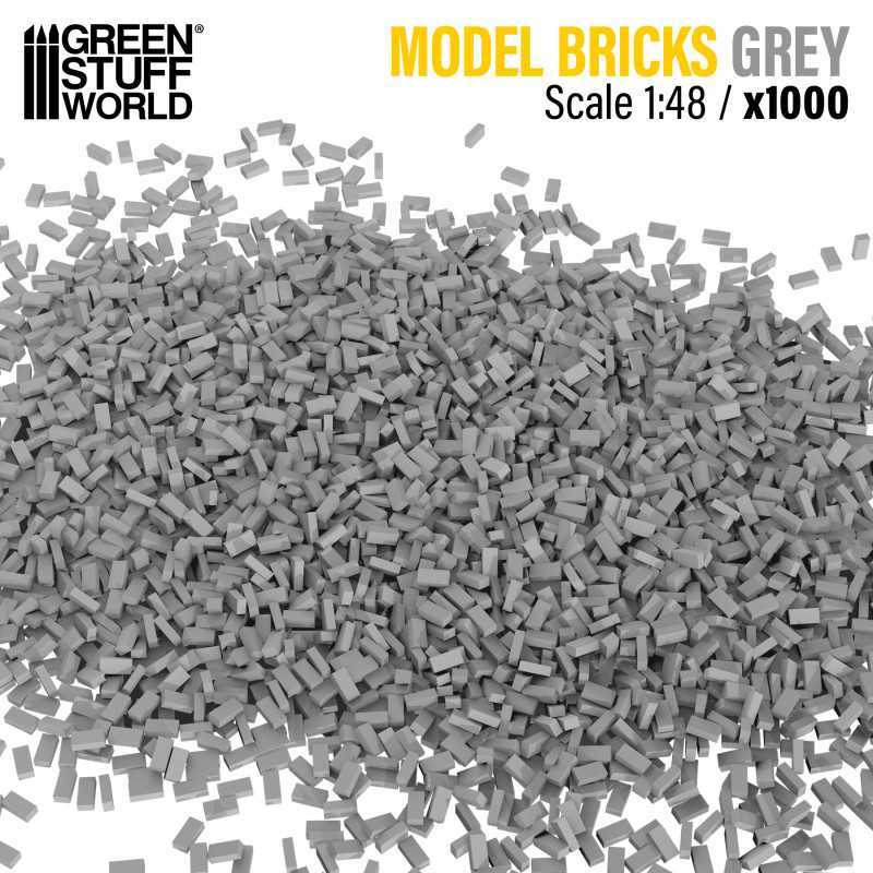 Miniature Bricks - Grey x1000 1:48 | Miniature bricks