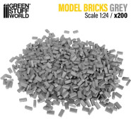 Miniature Bricks - Grey x200 1:24