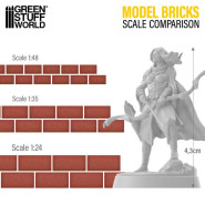 Miniature Bricks - Grey x800 1:24