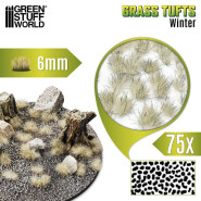 Grass TUFTS - 6mm self-adhesive - WINTER | 6 mm Grass Tufts