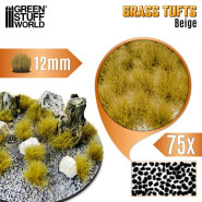 Grass TUFTS - 12mm self-adhesive - BEIGE | 12 mm Grass Tufts