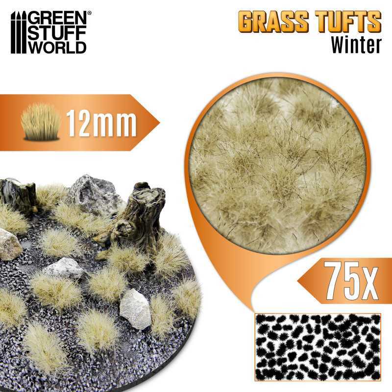 Grass TUFTS - 12mm self-adhesive - WINTER | 12 mm Grass Tufts