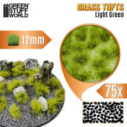 Grass TUFTS - 12mm self-adhesive - LIGHT GREEN | 12 mm Grass Tufts