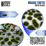 Grass TUFTS - 2mm self-adhesive - DARK GREEN | 2 mm Grass Tufts