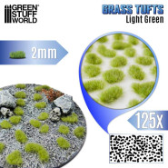 Grass TUFTS - 2mm self-adhesive - Light Green | 2 mm Grass Tufts