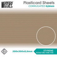 ABS Plasticard - 瓦楞 0.5mm 纹理板 - A4 - 纹理板
