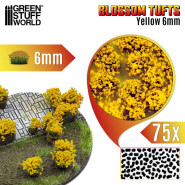 Blossom TUFTS - 6mm self-adhesive - YELLOW Flowers | Blossom Tufts