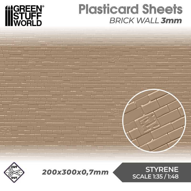 Plasticard - 砖墙 3MM - Plasticard