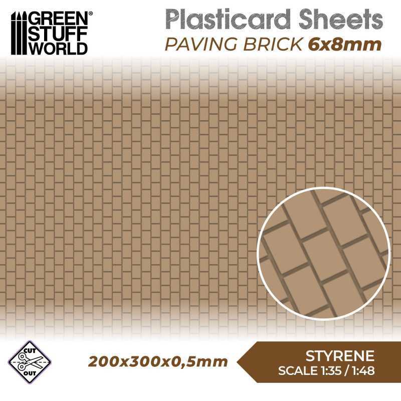Plasticard - 铺路砖 6x8 MM - Plasticard