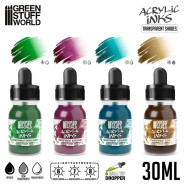 套壓克力墨水 - 透明的色調 (x4) - Inks