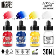 Acrylic Inks Set - Basic Transparent (x4) | Acrylic Inks