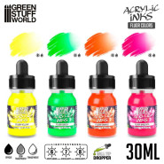Acrylic Inks Set - Fluor (x4) | Acrylic Inks