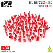 RED Resin Crystals - Small | Transparent resin