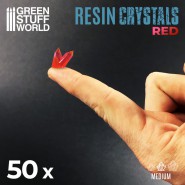 OUTLET- RED Resin Crystals - Medium | Transparent resin