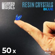 OUTLET - BLUE Resin Crystals - Medium | Transparent resin
