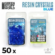 OUTLET - BLUE Resin Crystals - Medium | Transparent resin