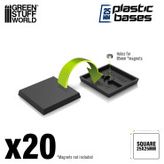 Plastic Square Bases 25x25 mm | Hobby Accessories