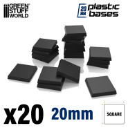 塑料底座 - 正方形 20x20 mm - 手工配件